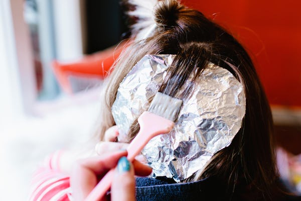 Foil with brush and hair