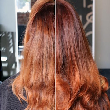 at home hair color before and after
