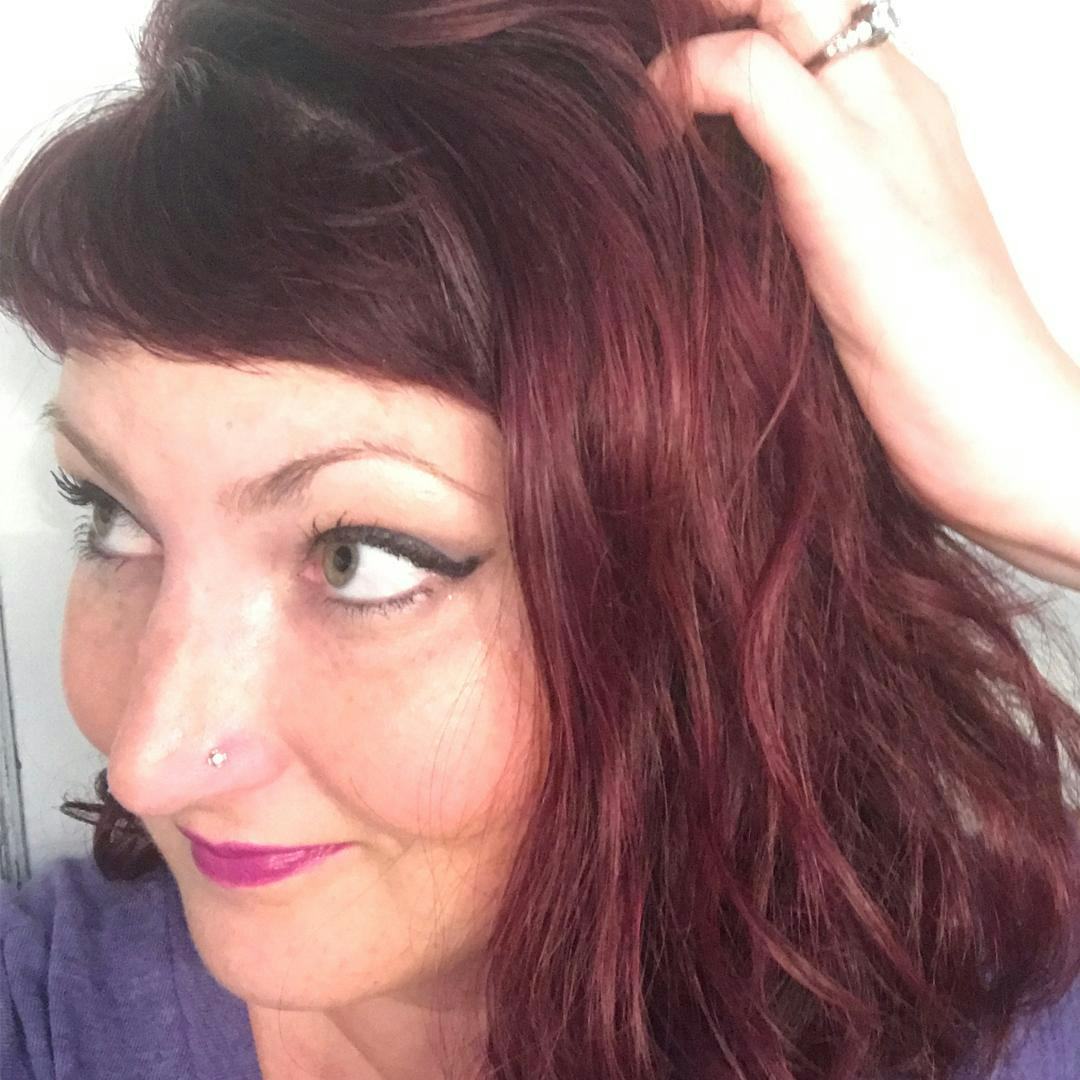 Rimini Garnet Vibrant Red Hair Color With Hints Of Aubergine