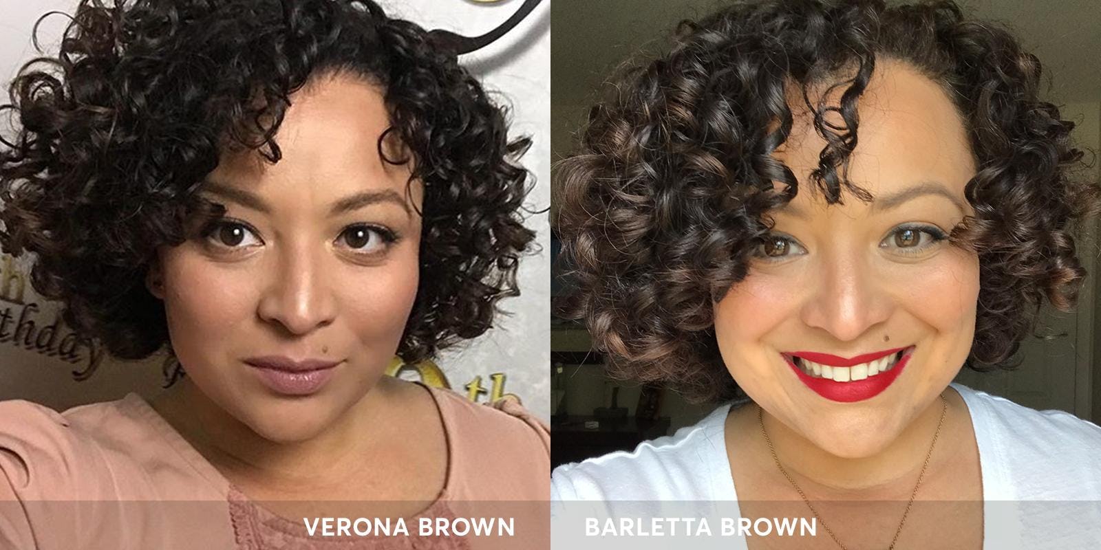 Verona Brown hair color and Barletta Brown Hair Color from Madison Reed
