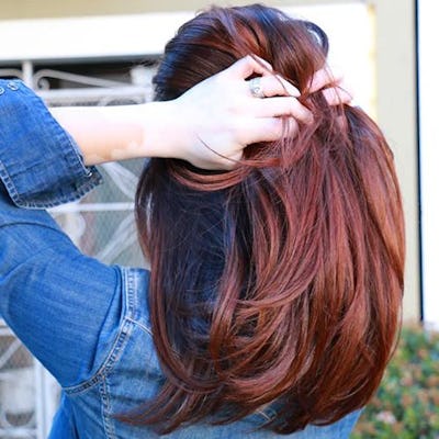 Warm Hair Color with Amaretto Gloss