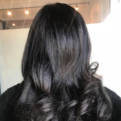 Black hair on clearance warm skin tone