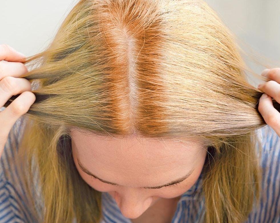 dark roots blonde hair