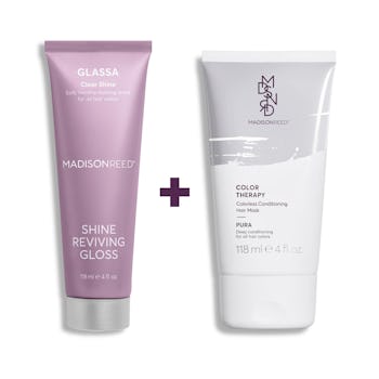 glassa gloss and pura hair mask bundle for clear colorless shine and hydration