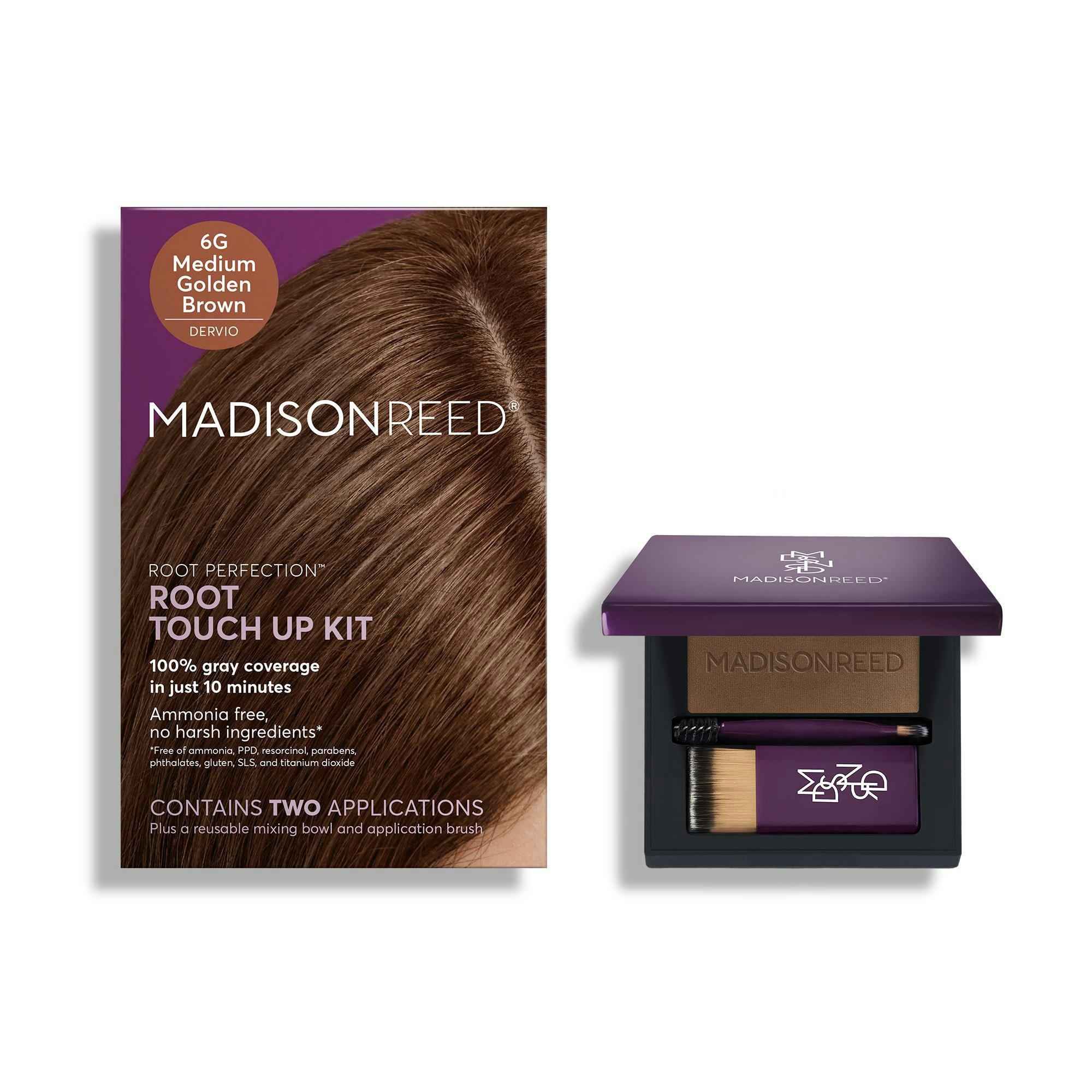 Medium golden brown root touch up kit and powder bundle